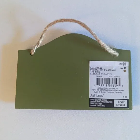 NWT Rustic Green Wood 'Blessed' Sign Farmhouse Summer Home Decor Plaque Michaels - Picture 3 of 4